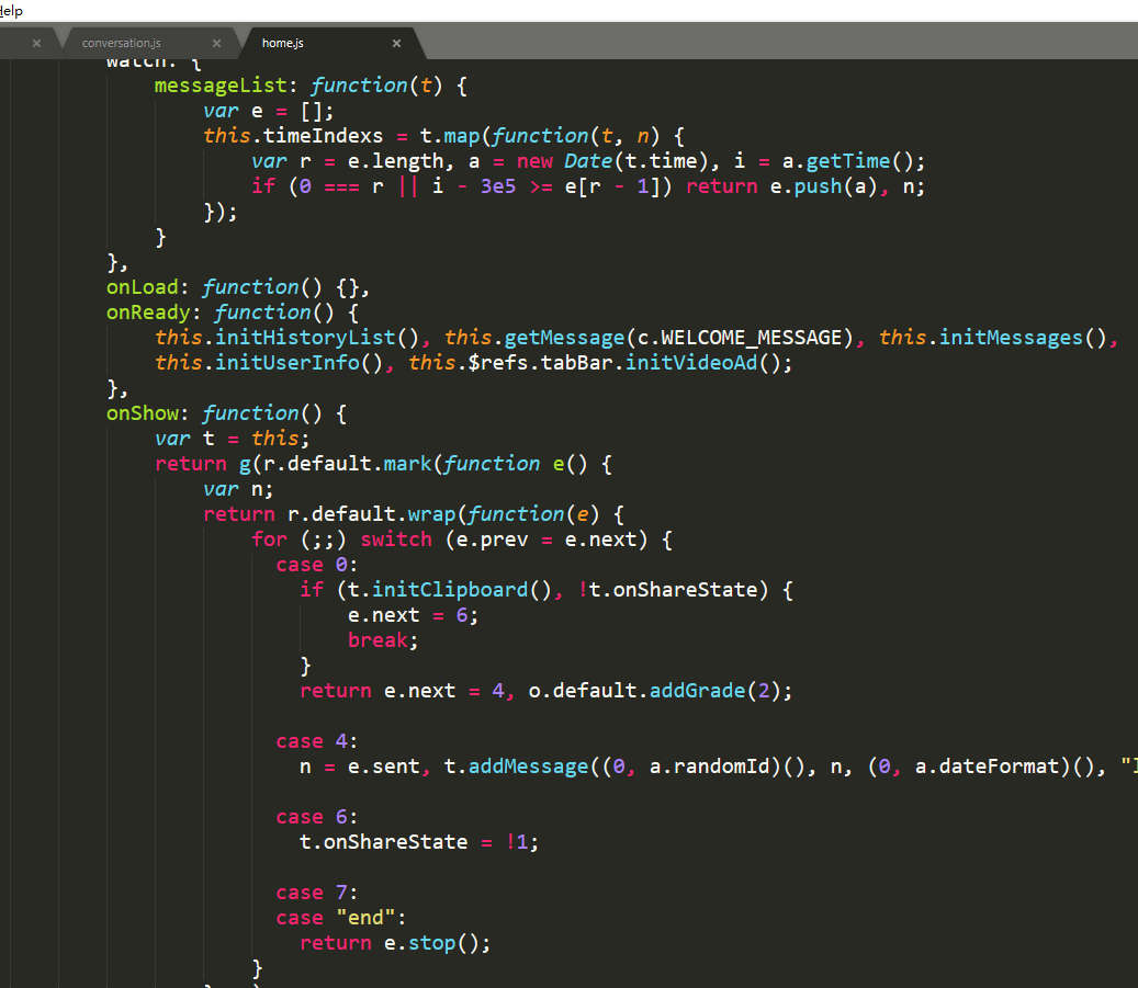 微信小程序解密反编译后从html中提取的js并美化